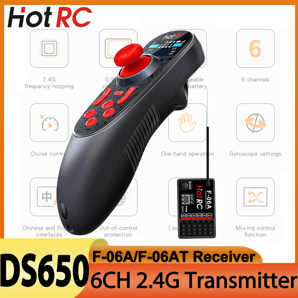 Radio Transmitter 6Ch - Hotrc ds650 DS-650 6ch controle remoto