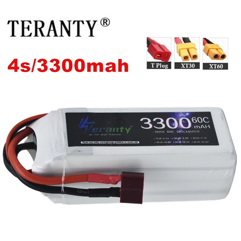 Lipo Battery 4S - Bateria recarregável lipo 4S 3300mah 60c