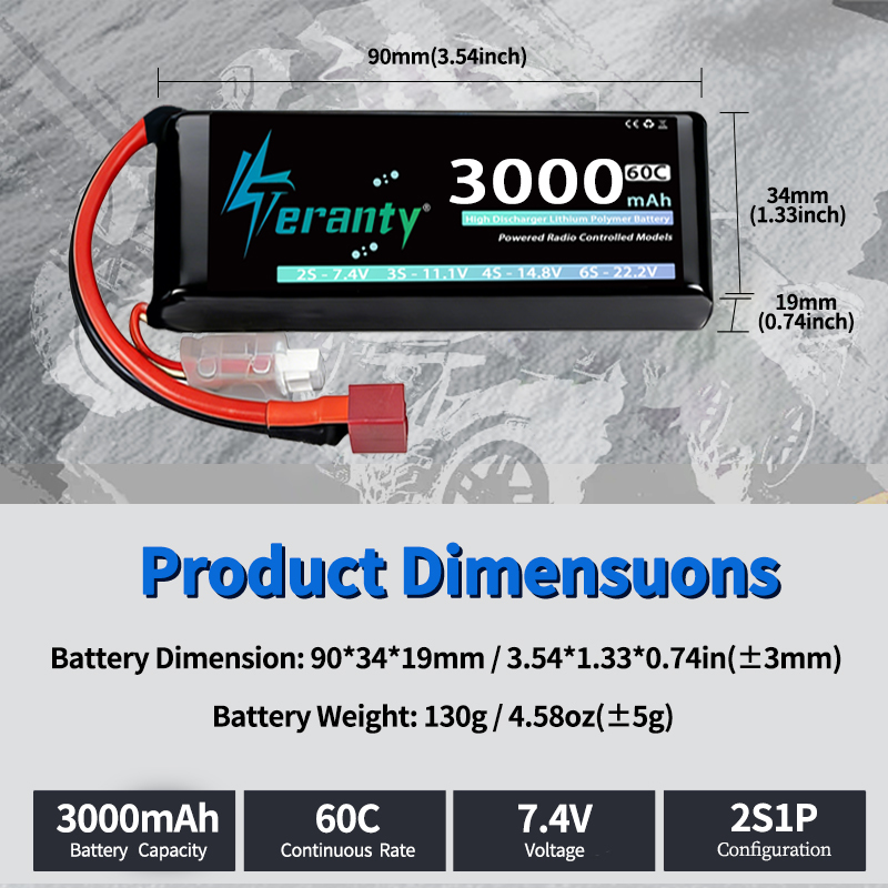 Bateria Lipo TERANTY 2S 3000mA - Rc Hobby Truck avaliação e preço