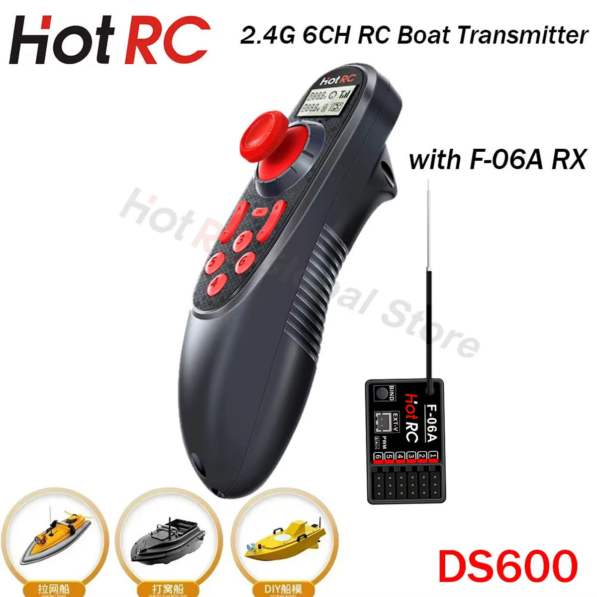 HOTRC DS600 6CH 6 canais 2.4G  - Radio Transmitter 6Ch avaliação e preço