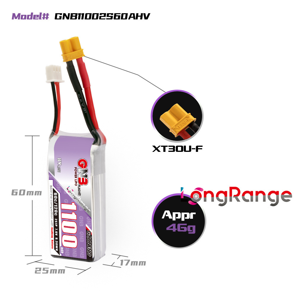 Gbn 1100mah 2S 3S 4S 6S 60c/12 - Lipo Battery 4S avaliação e preço