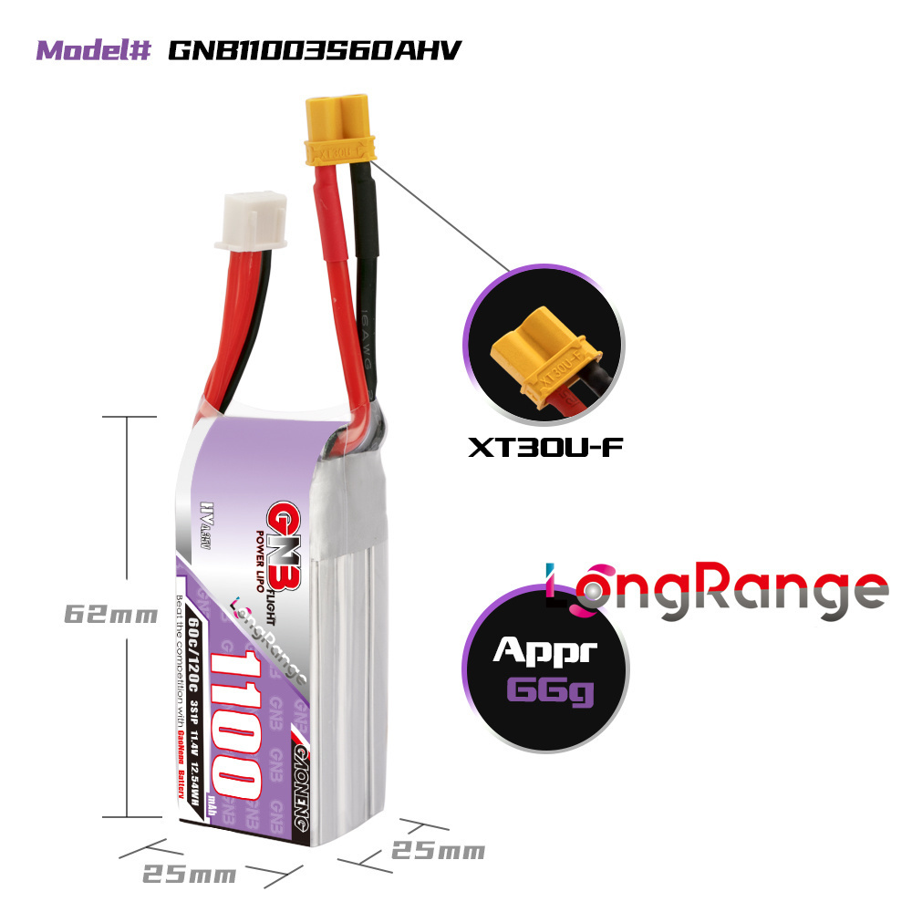 Gbn 1100mah 2S 3S 4S 6S 60c/12 - Lipo Battery 4S avaliação e preço