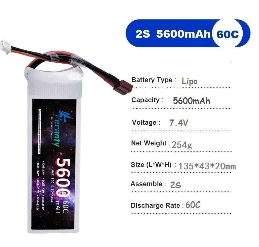 Teranty 5600mah 60c 2S 3S 4S 6 - Lipo Battery 4S avaliação e preço