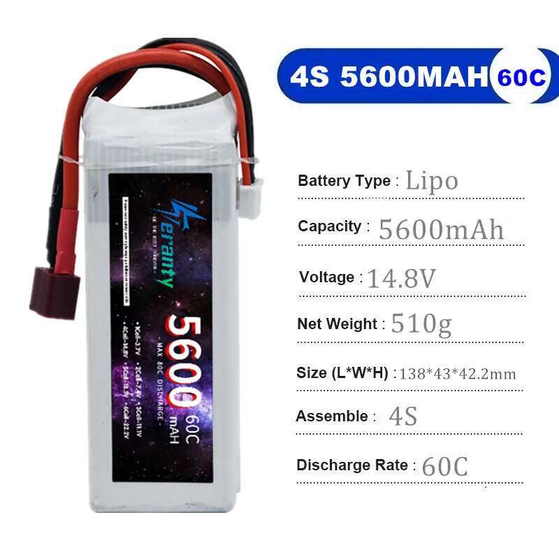 Teranty 5600mah 60c 2S 3S 4S 6 - Lipo Battery 4S avaliação e preço