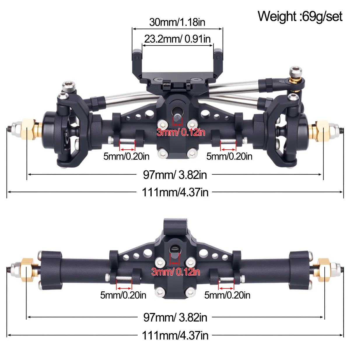 Conjunto de Eixos Dianteiro e  - Rc Hobby Racing avaliação e preço