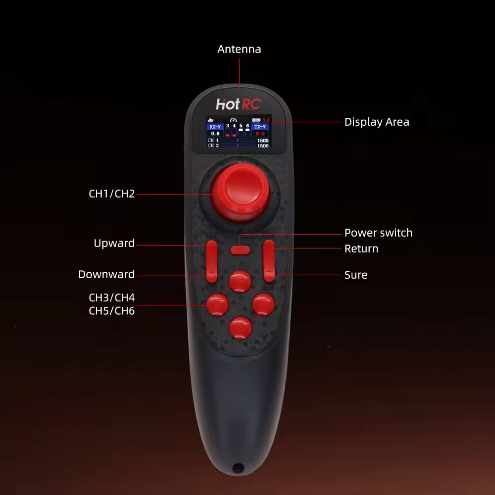 HOTRC DS-650 6CH 2.4G Sistema  - Radio Transmitter 6Ch avaliação e preço